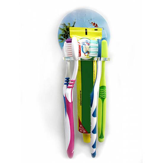 牙刷架-圓形彩繪圖